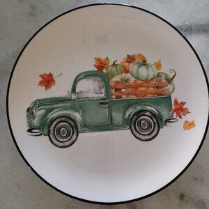 Robert Stanley 8.5" Fall Pickup Truck Luncheon Plates - Set of 9